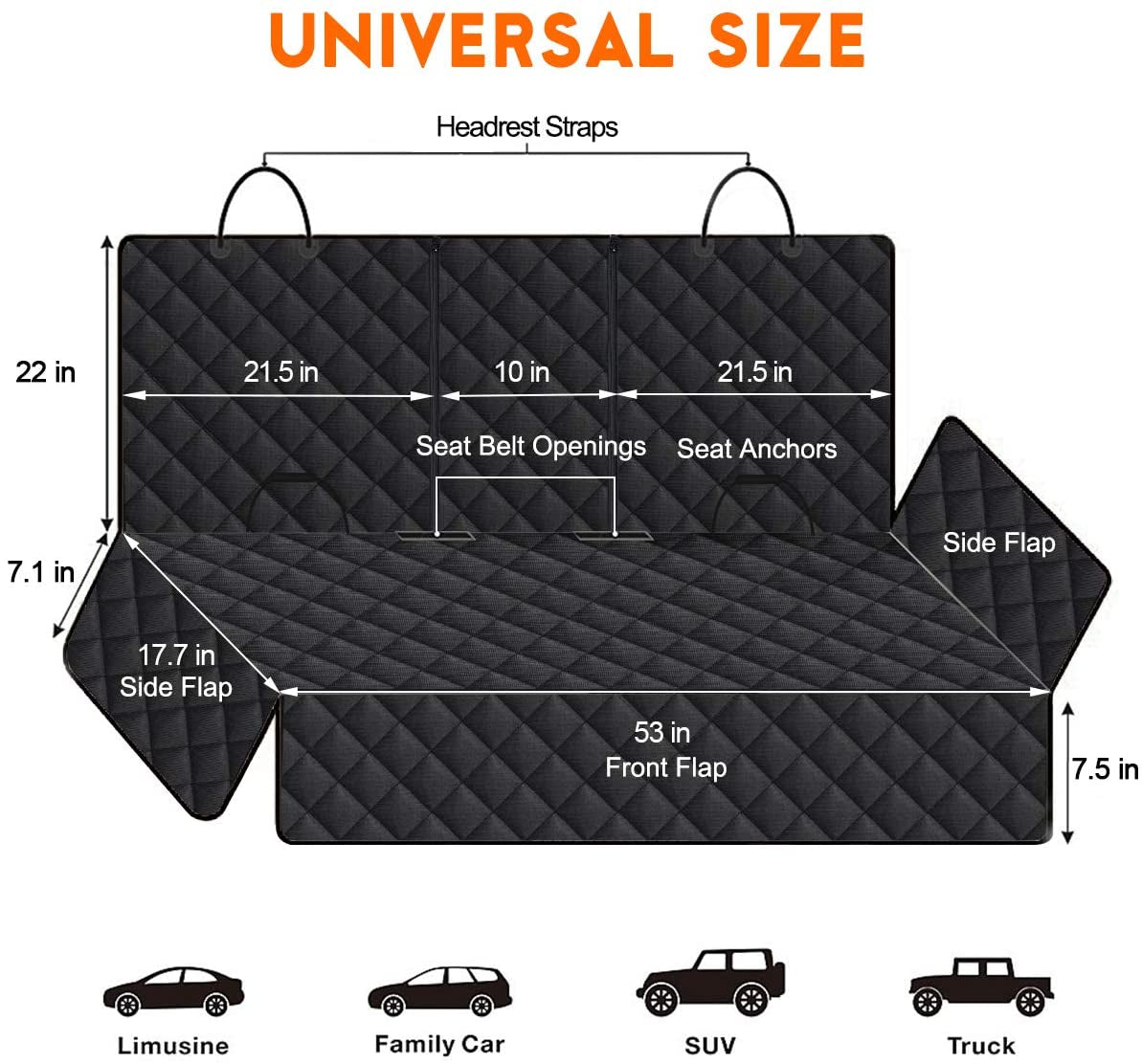 Dog Car Seat Protector Waterproof, Non-Slip
