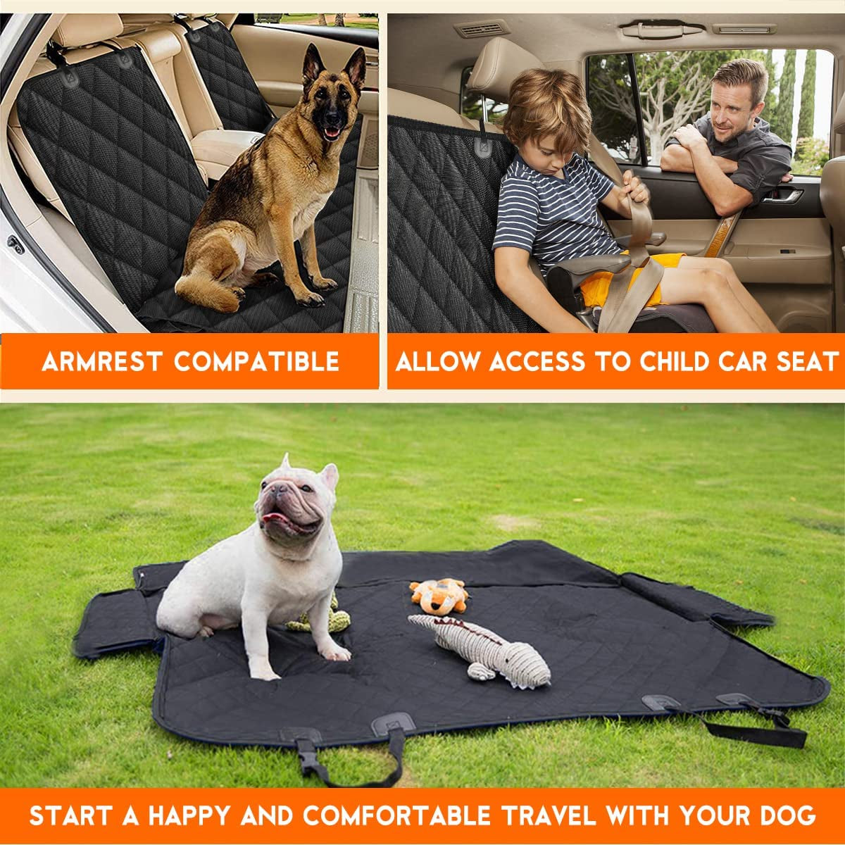 Dog Car Seat Protector Waterproof, Non-Slip