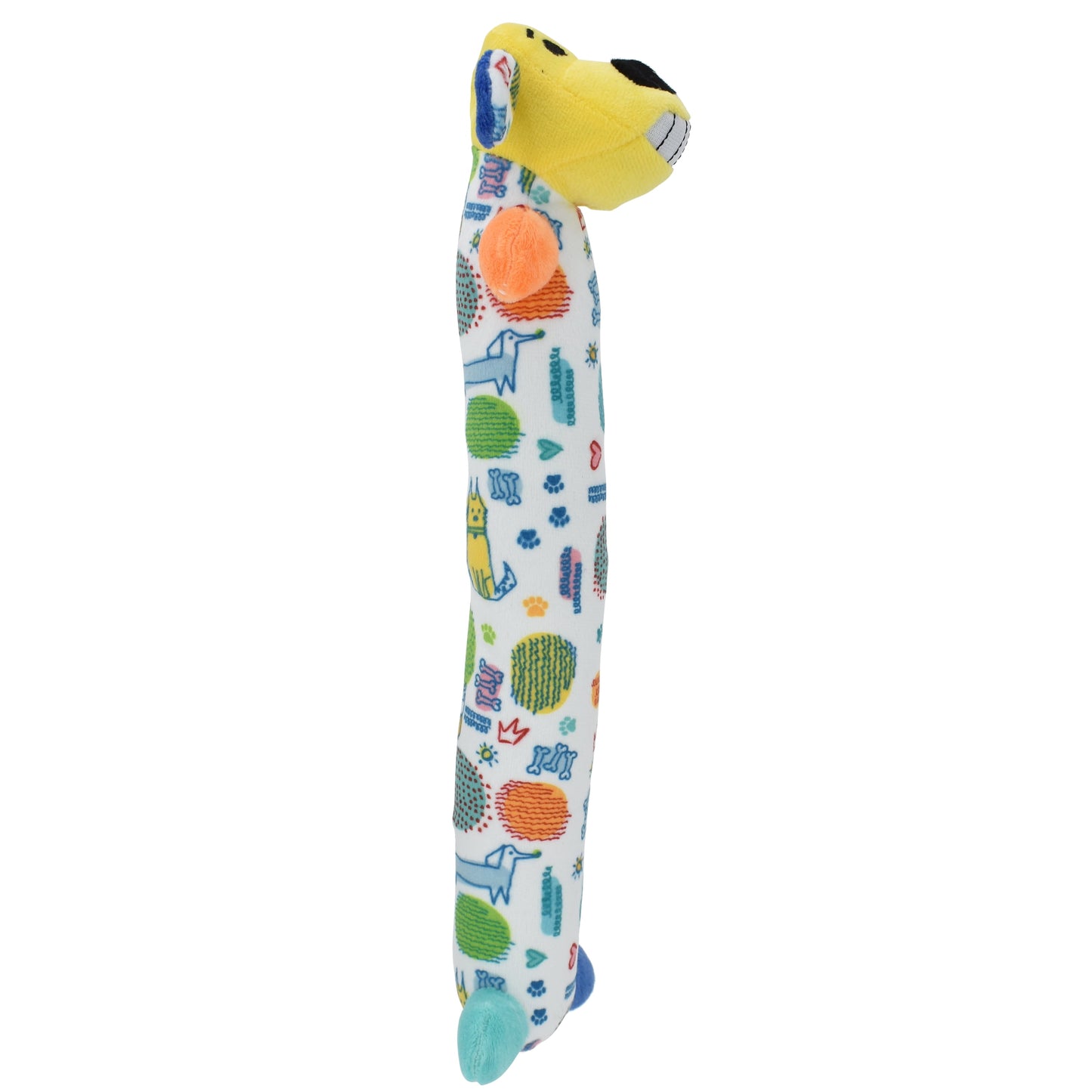 Loofa Smiling Dog Toy with Squeaker