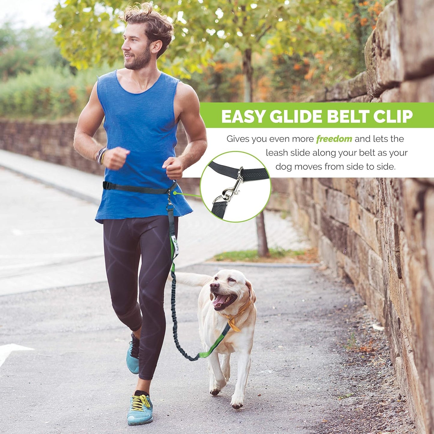 Hands-Free Waist Leash for Dog with Adjustable Belt