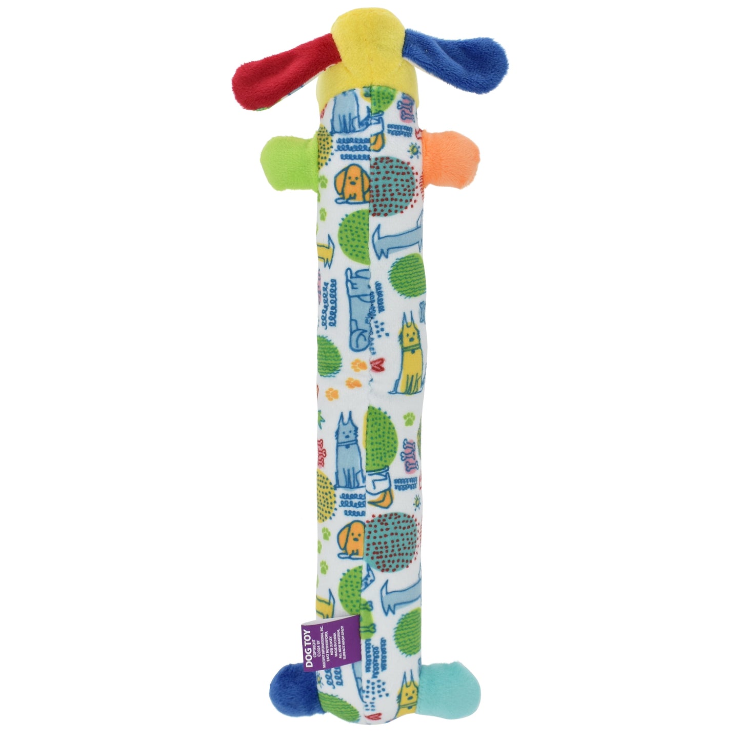 Loofa Smiling Dog Toy with Squeaker