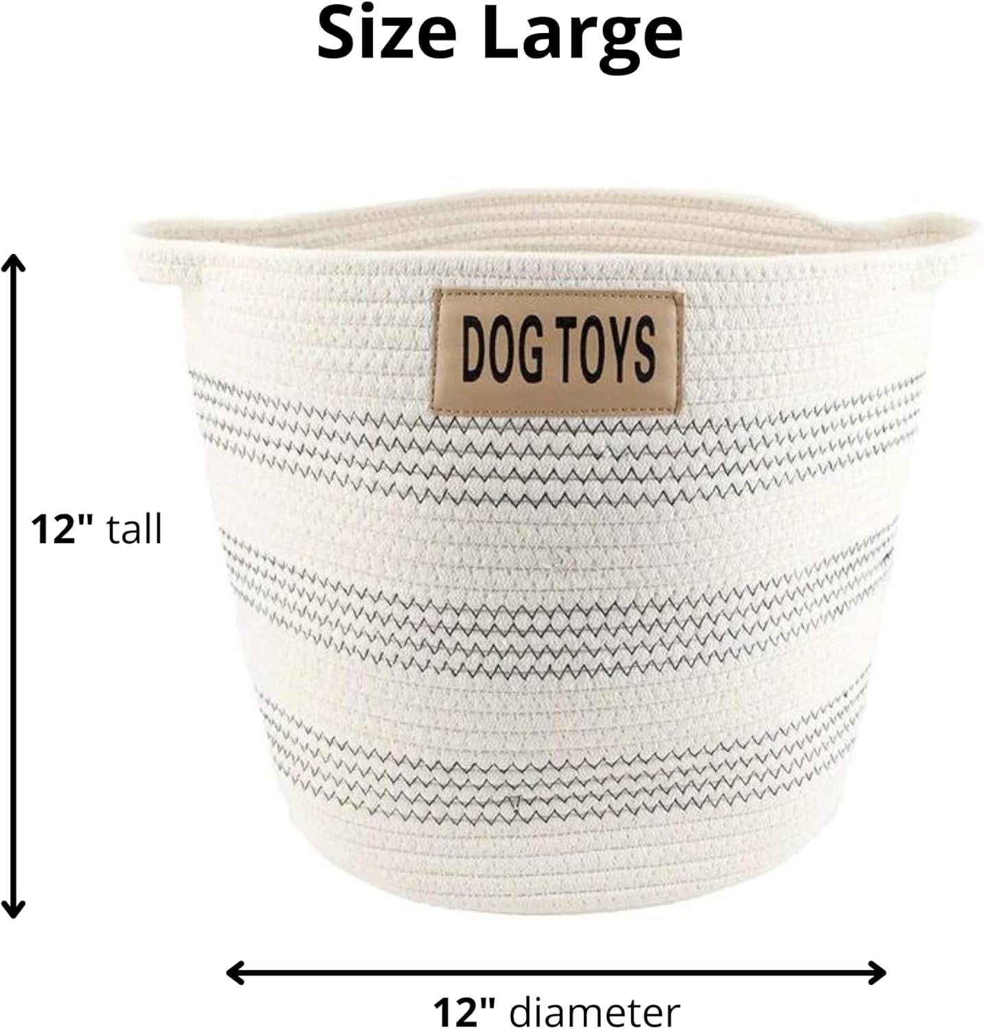 Dog Toy Organizing Cotton Basket (Large)