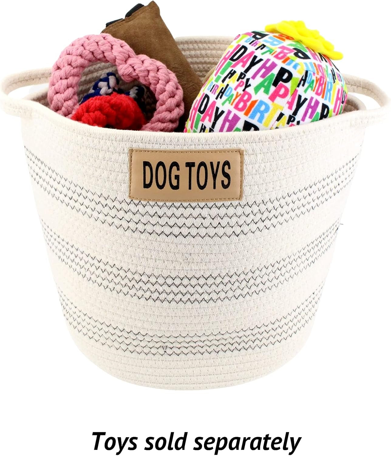 Dog Toy Organizing Cotton Basket (Large)