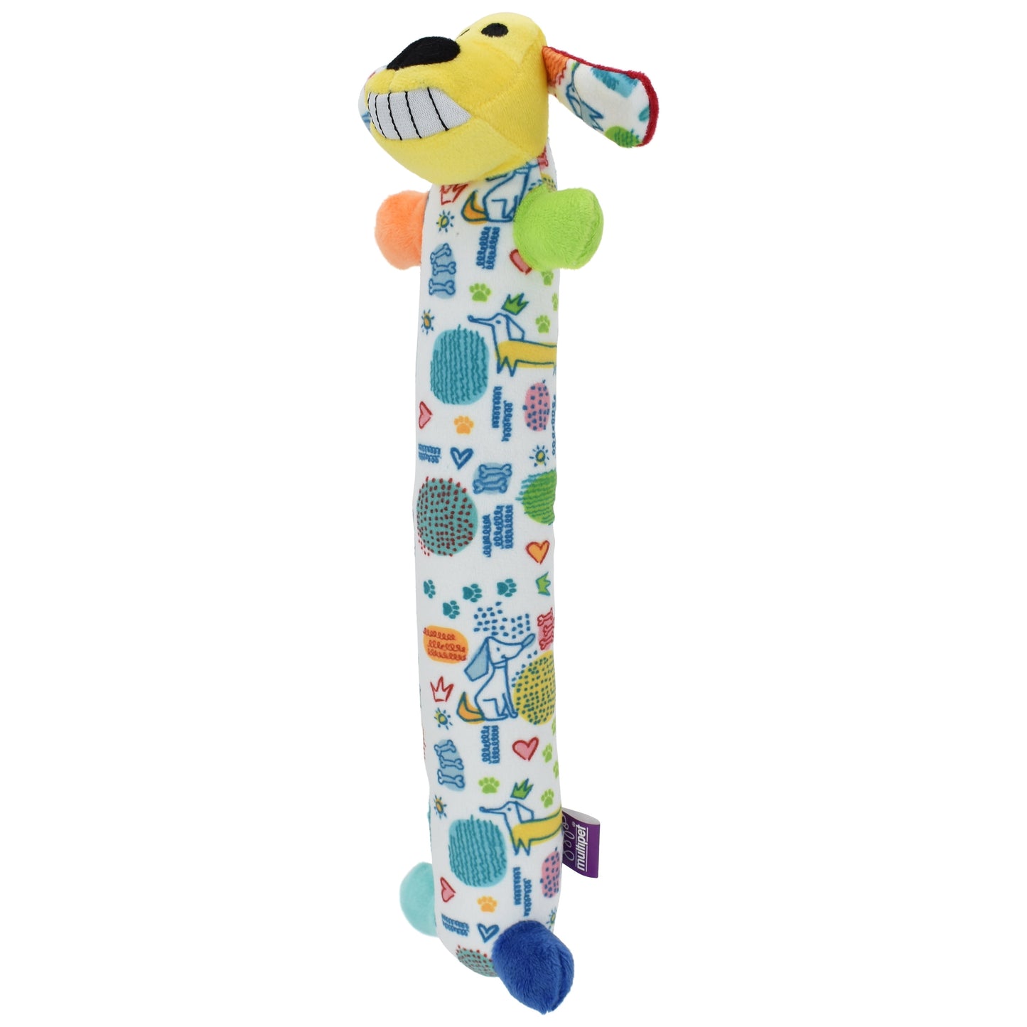 Loofa Smiling Dog Toy with Squeaker