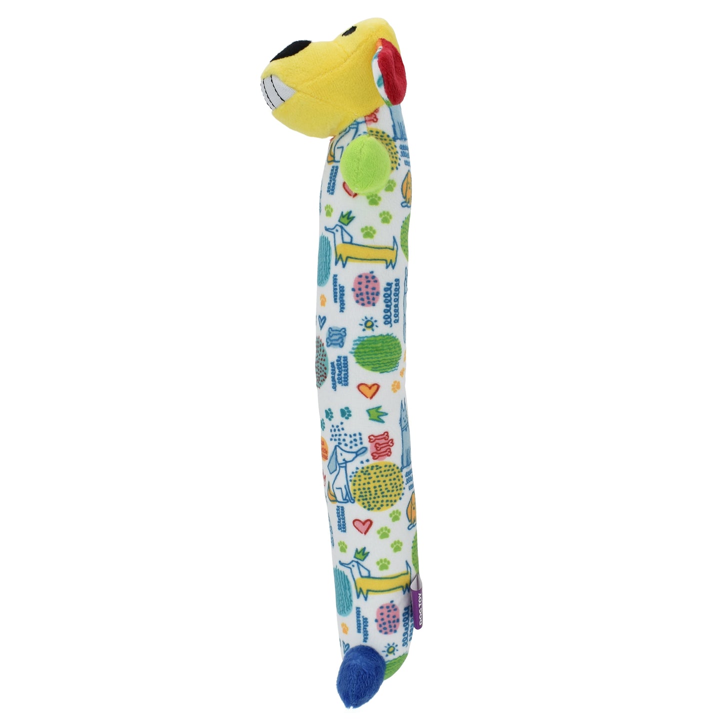 Loofa Smiling Dog Toy with Squeaker