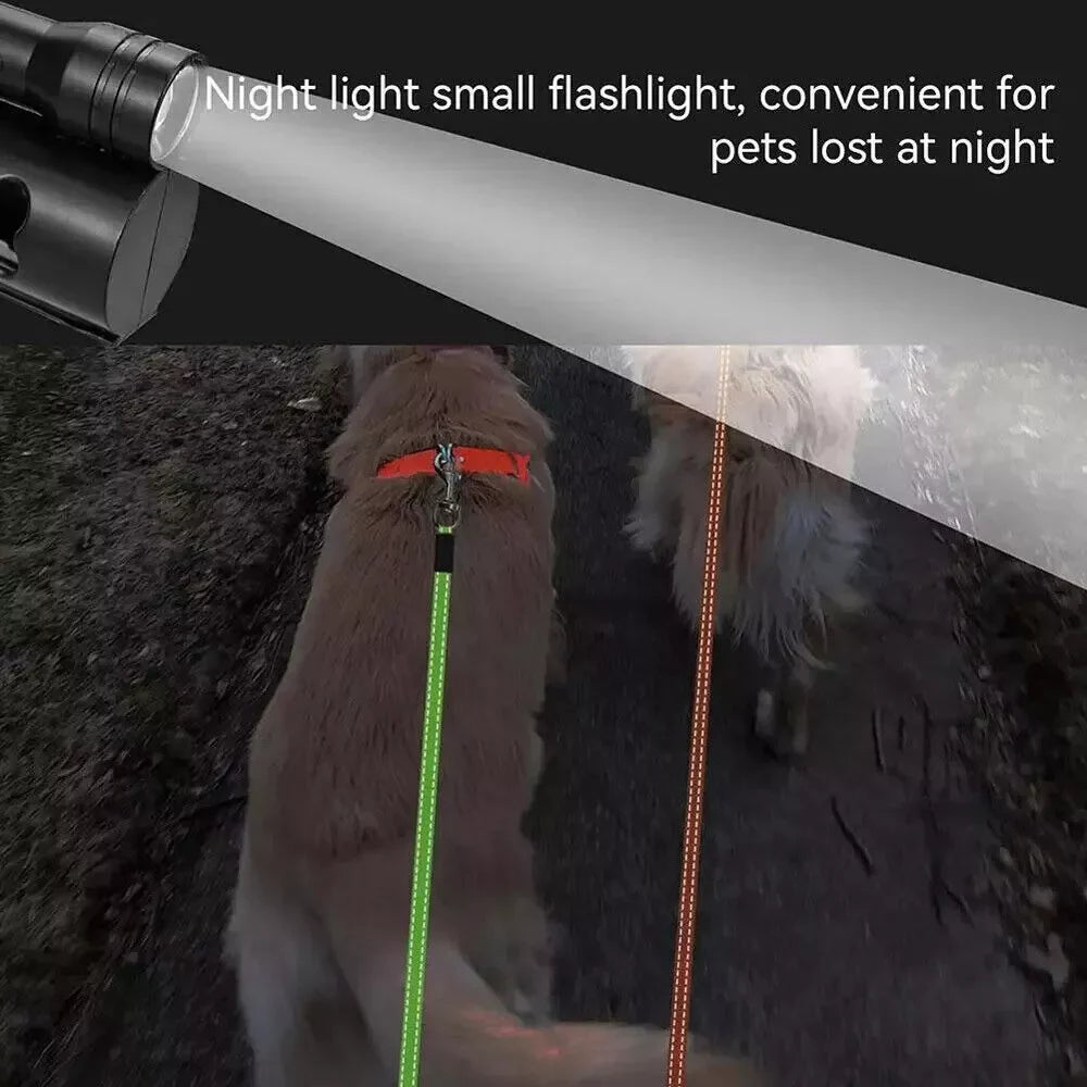 Dual Pet Leash Retractable, Reflective, 360 Swivel 