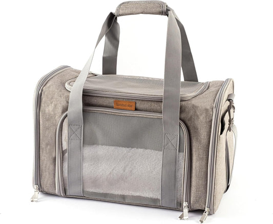 Pet Carrier-Portable and Collapsible (Gray)